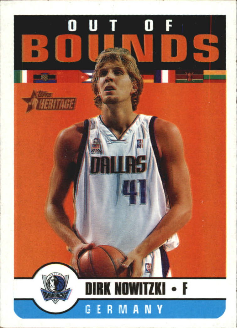 2001-02 Topps Heritage Out of Bounds #1 Dirk Nowitzki