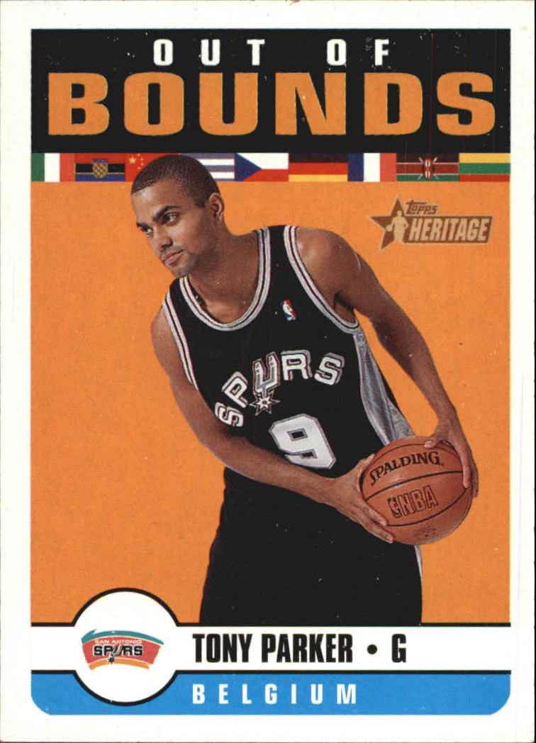 2001-02 Topps Heritage Out of Bounds #8 Tony Parker