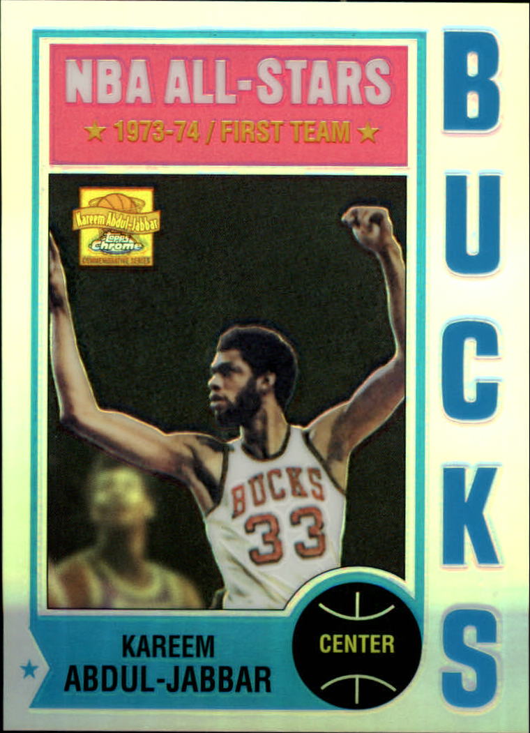 2001-02 Topps Chrome Kareem Abdul-Jabbar Reprints Refractors #6 Kareem Abdul-Jabbar