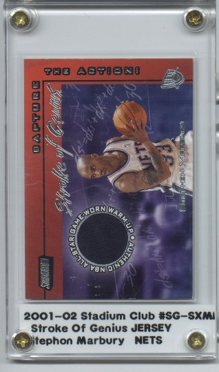 2001-02 Stadium Club Stroke of Genius #SGSXM Stephon Marbury