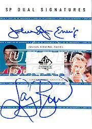 2001-02 SP Authentic Dual Signatures #DR/LB Julius Erving/Larry Bird
