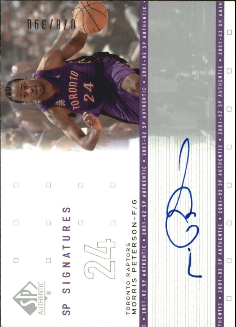 2001-02 SP Authentic Signatures #MP Morris Peterson