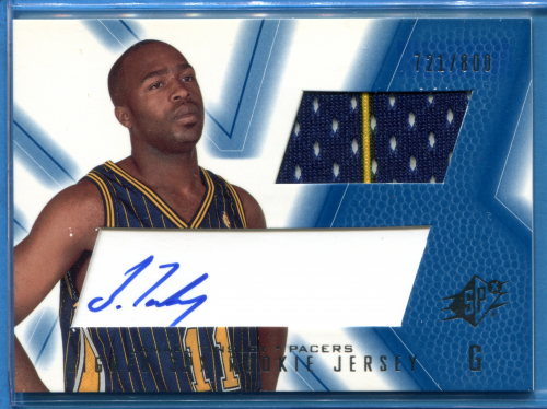 2001-02 SPx #92A Jamaal Tinsley JSY AU RC