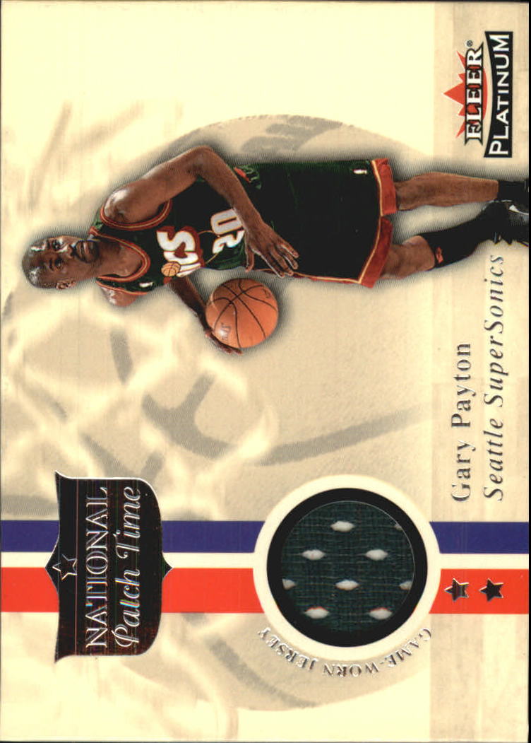 2001-02 Fleer Platinum National Patch Time #18 Gary Payton