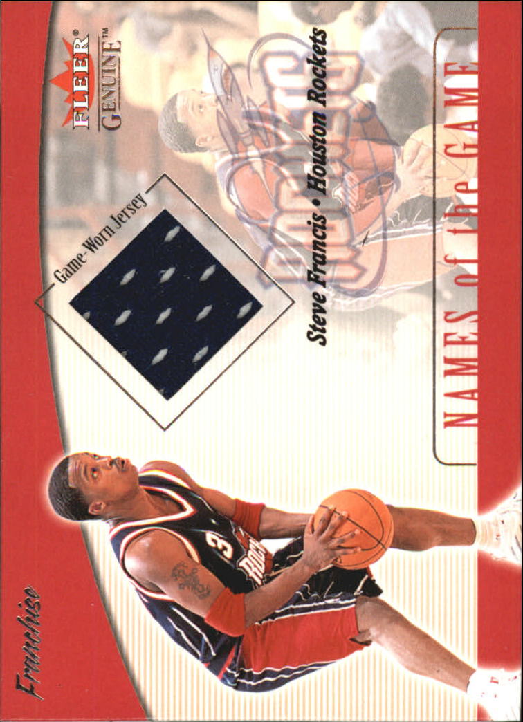2001-02 Fleer Genuine Names of the Game #3 Steve Francis