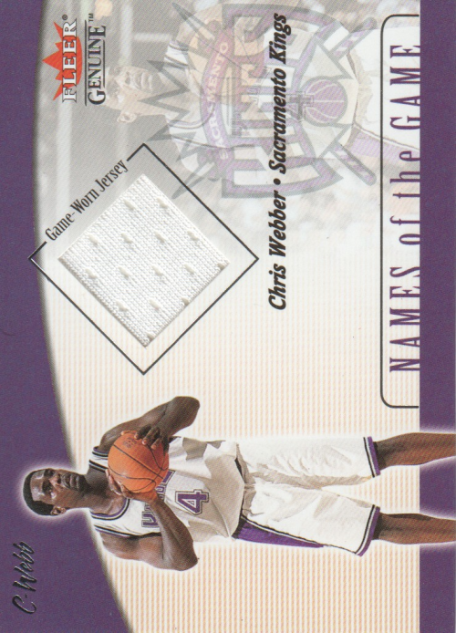 2001-02 Fleer Genuine Names of the Game #15 Chris Webber