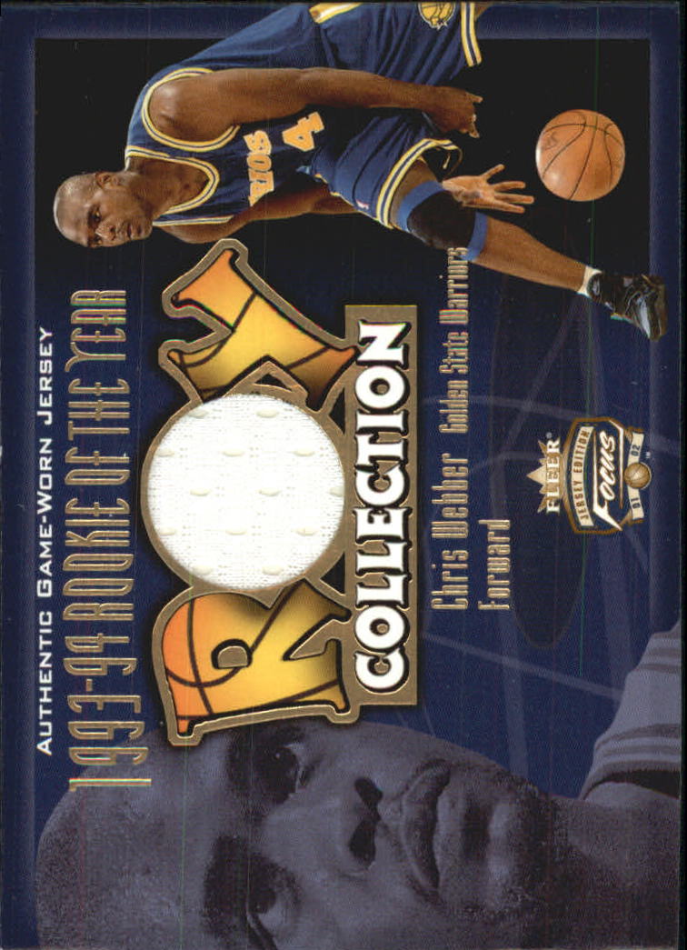 2001-02 Fleer Focus ROY Collection Jerseys #3 Chris Webber