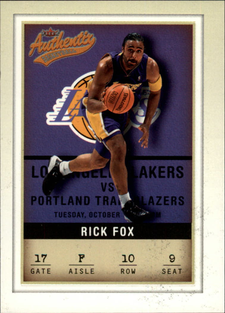 2001-02 Fleer Authentix #10 Rick Fox