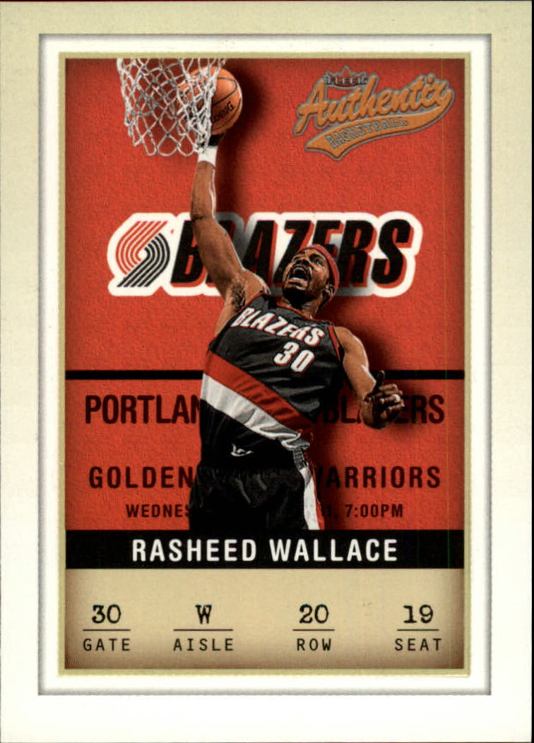 2001-02 Fleer Authentix #20 Rasheed Wallace
