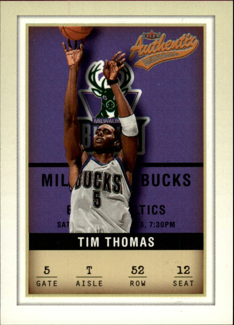 2001-02 Fleer Authentix #52 Tim Thomas
