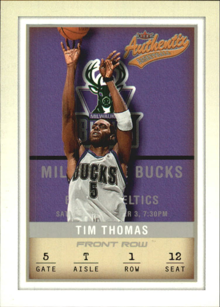 2001-02 Fleer Authentix Front Row Parallel #52 Tim Thomas