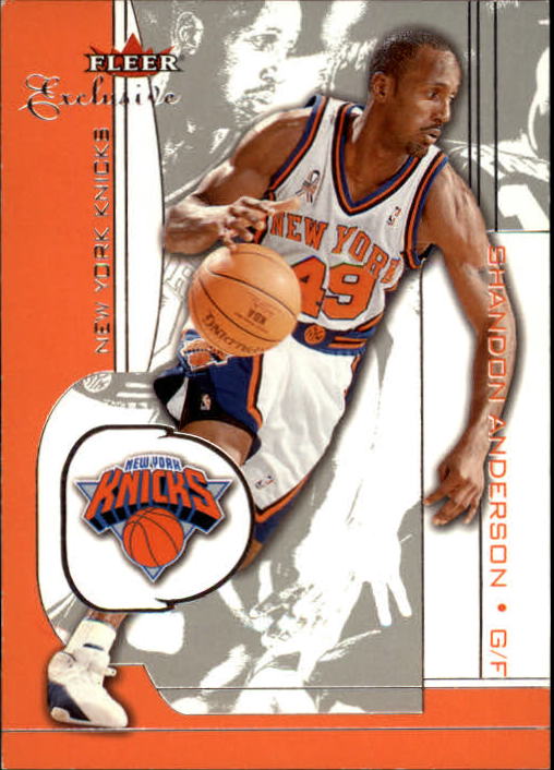 2001-02 Fleer Exclusive #66 Shandon Anderson
