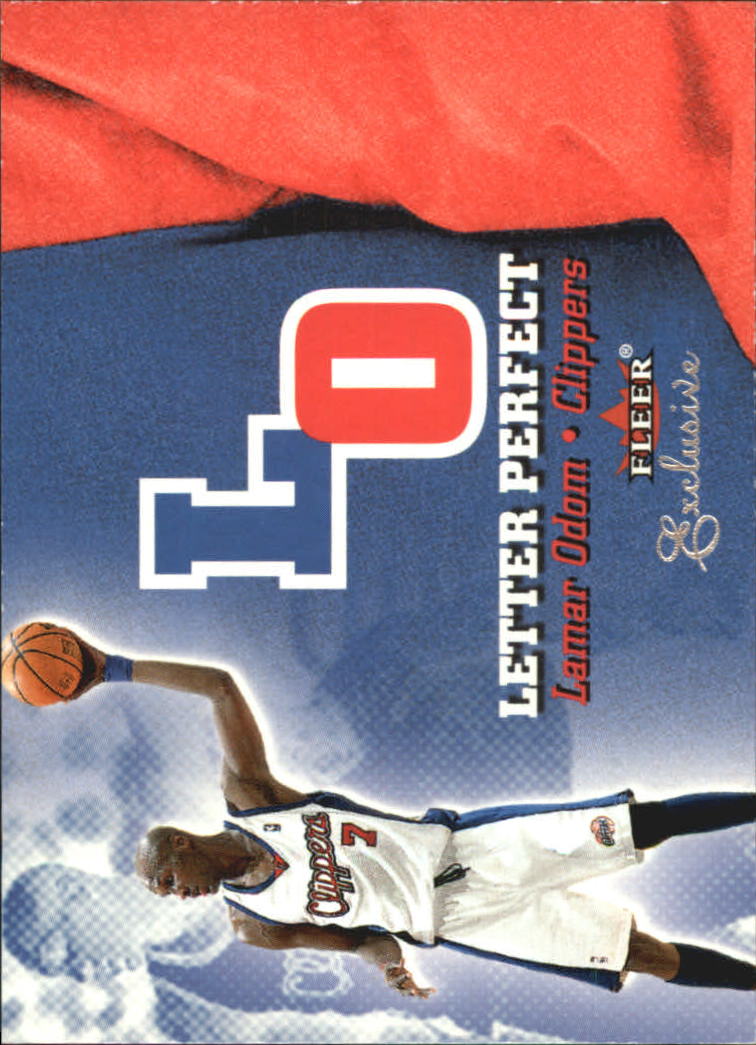 2001-02 Fleer Exclusive Letter Perfect #10 Lamar Odom