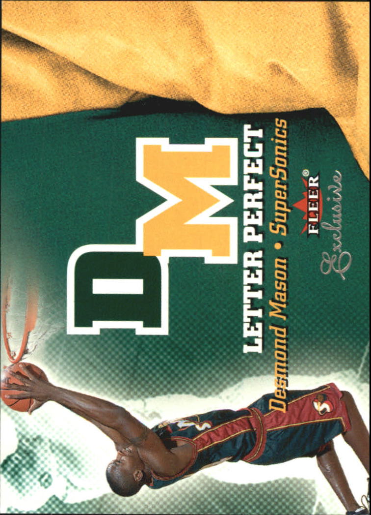 2001-02 Fleer Exclusive Letter Perfect #19 Desmond Mason