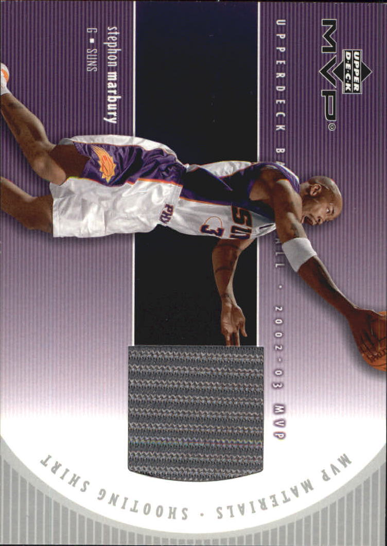 2002-03 Upper Deck MVP Materials Shooting Shirt #SMS Stephon Marbury