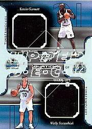 2002-03 Upper Deck Ovation Authentics Warm-Ups Dual #KG/WS Kevin Garnett/Wally Szczerbiak