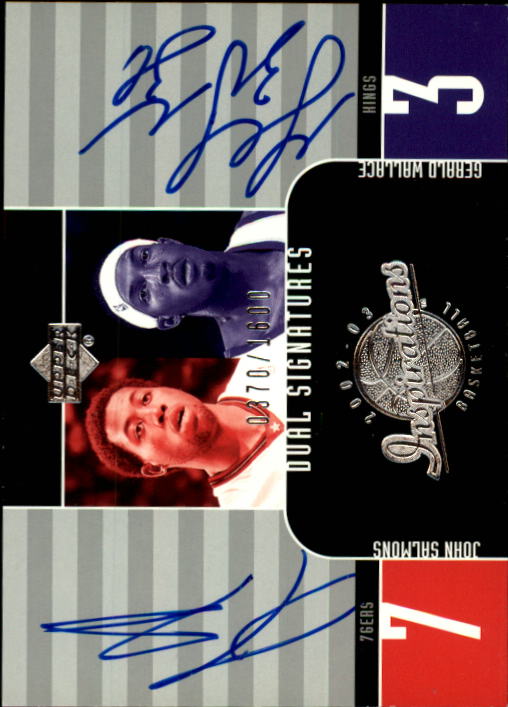 2002-03 Upper Deck Inspirations #137 John Salmons AU RC/Gerald Wallace AU