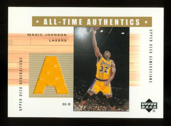 2002-03 Upper Deck Generations All-Time Authentics #MGA Magic Johnson Yellow