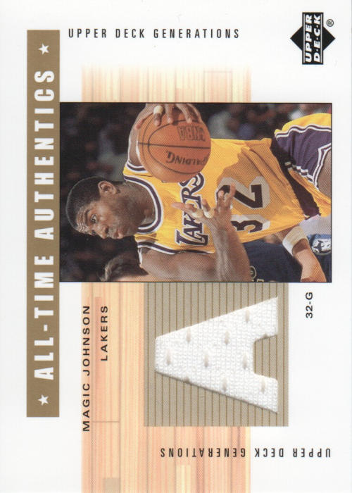 2002-03 Upper Deck Generations All-Time Authentics #MG2A Magic Johnson White