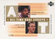 2002-03 Upper Deck Generations All-Time Dual Jerseys #JELBJ Julius Erving/Larry Bird