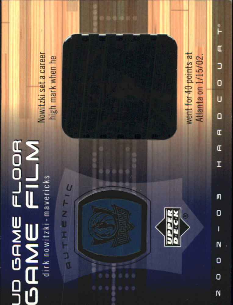 2002-03 Upper Deck Hardcourt UD Game Floor/Film #DNFF Dirk Nowitzki