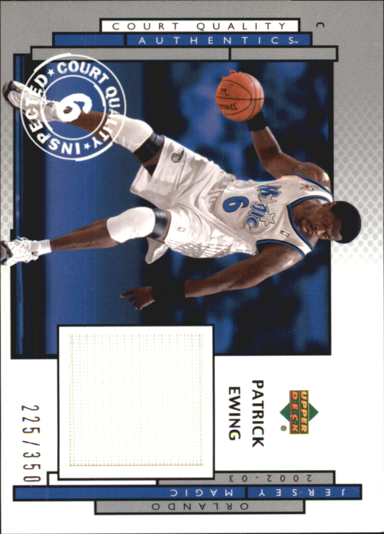 2002-03 ud authentics court quality #peq patrick ewing jsy /300