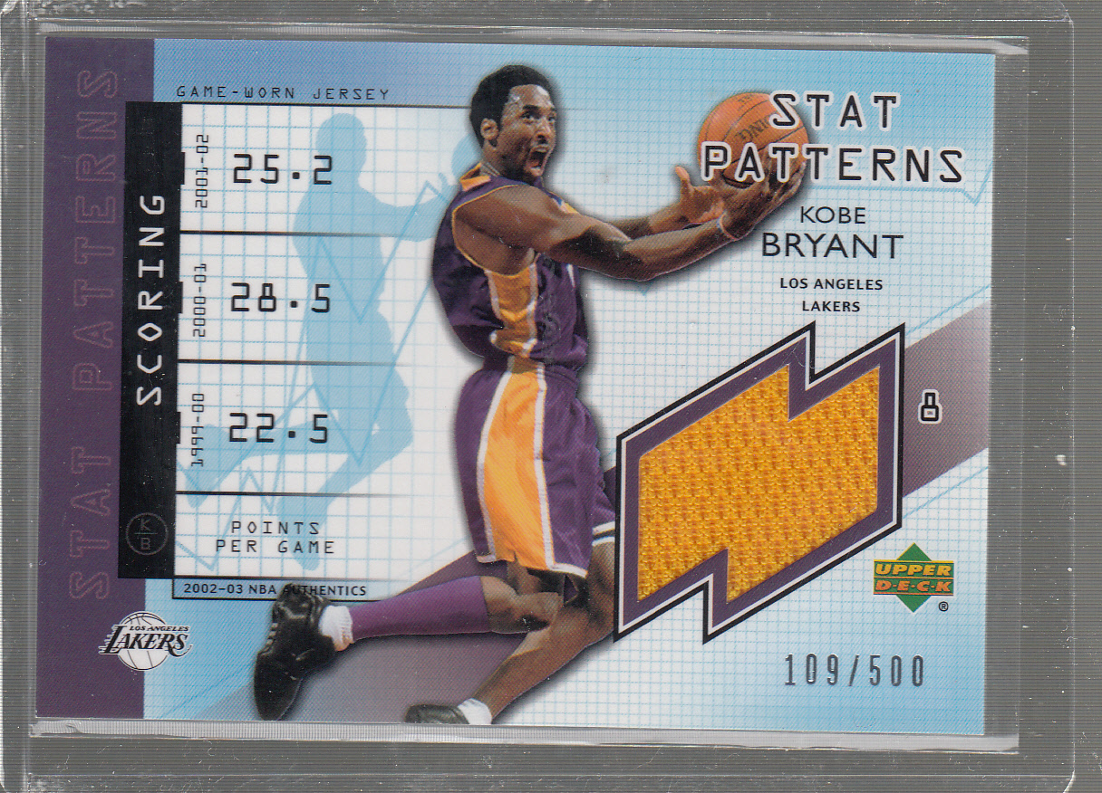 2002-03 UD Authentics Stat Patterns #KBS Kobe Bryant