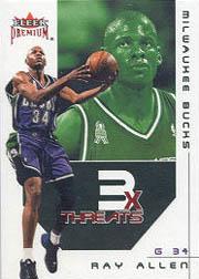 2002-03 Fleer Premium Triple Threats Ruby #4 Ray Allen