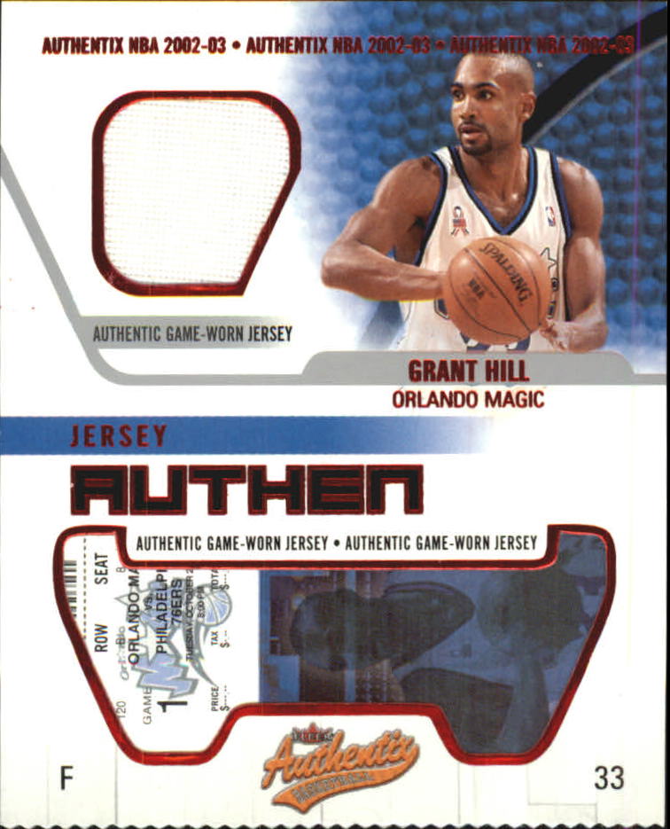 2002-03 Fleer Authentix Jersey Authentix #20 Grant Hill