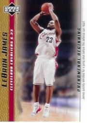 2003-04 Upper Deck Phenomenal Beginning LeBron James Gold #3 LeBron James/James quickly elevates