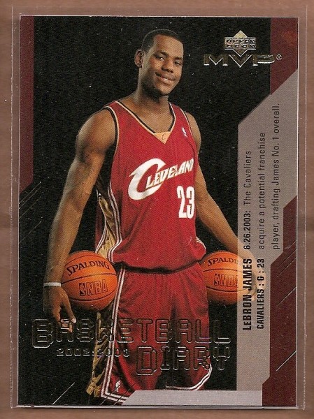 2003-04 Upper Deck MVP Basketball Diary #BD13 LeBron James