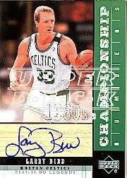 2003-04 Upper Deck Legends Championship Numbers Autographs #LB Larry Bird/33