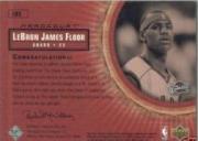2003-04 Upper Deck Hardcourt LeBron James Floor #LB2 LeBron James/Gold Jersey Green Headband back image