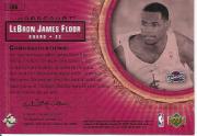 2003-04 Upper Deck Hardcourt LeBron James Floor #LB6 LeBron James/White Cavs Prictice JSY back image