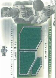 2003-04 Ultimate Collection Jerseys Dual #LB Larry Bird