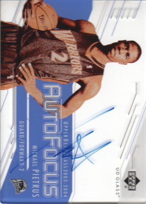 2003-04 UD Glass Auto Focus #PI Mickael Pietrus