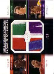 2003-04 Exquisite Collection Foursomes #JBEJ Michael Jordan/Larry Bird/Julius Erving/Magic Johnson
