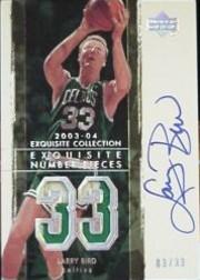 2003-04 Exquisite Collection Number Piece Autographs #LB Larry Bird/33