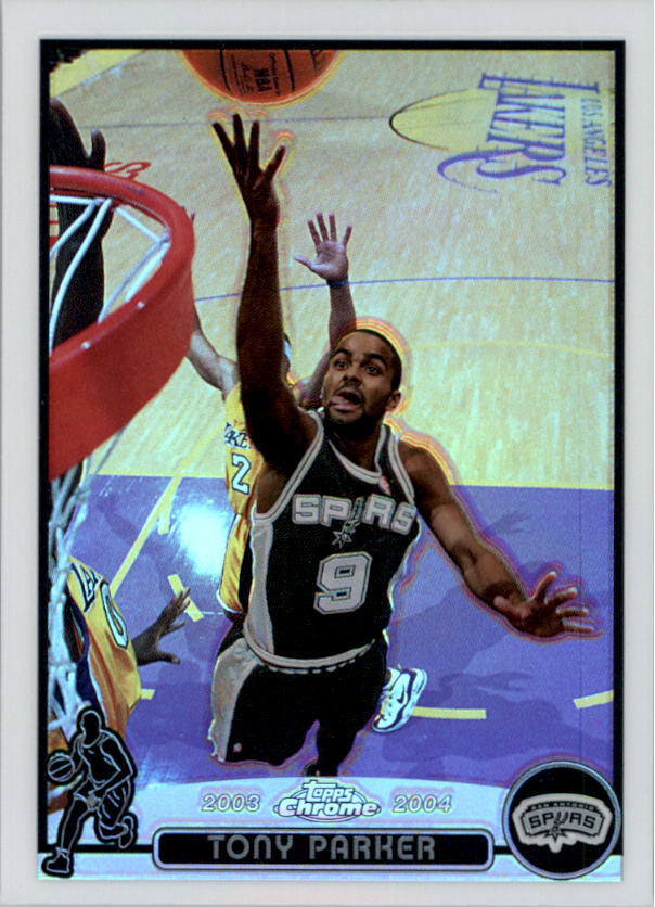 2003-04 Topps Chrome Refractors #9 Tony Parker