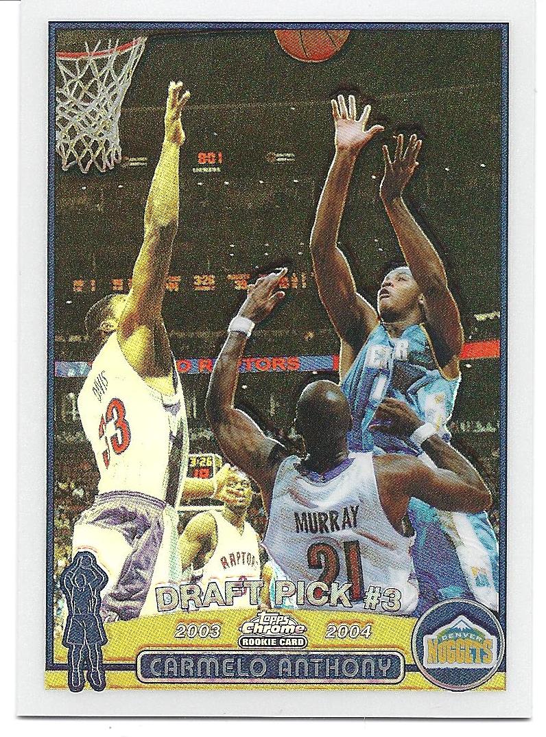 2003-04 Topps Chrome Refractors #113 Carmelo Anthony