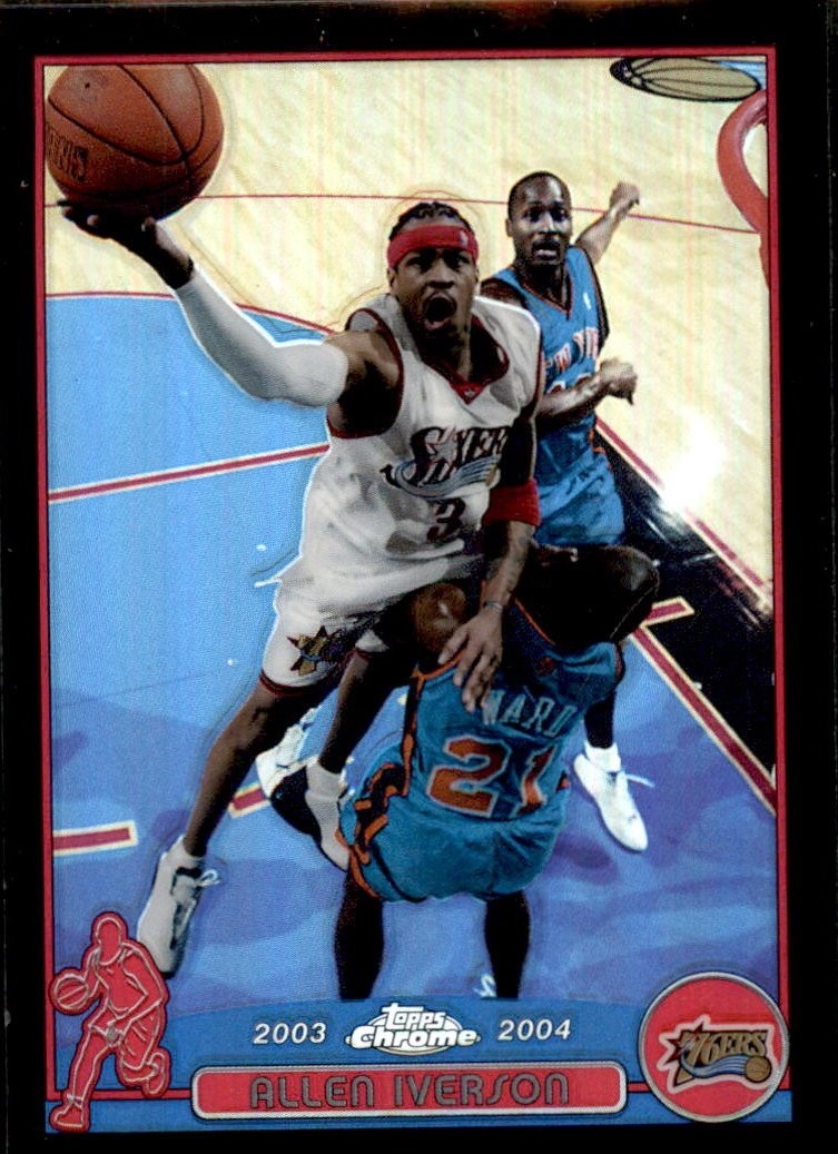 2003-04 Topps Chrome Refractors Black #3 Allen Iverson