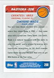 2003-04 Bazooka Mini #280 Dwyane Wade BAZ back image