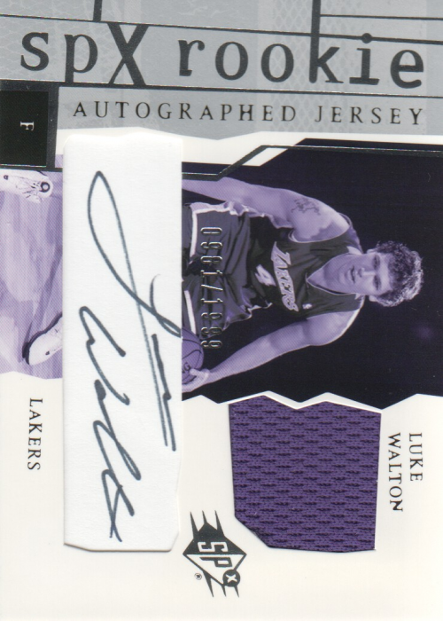 2003-04 SPx #179 Luke Walton JSY AU RC