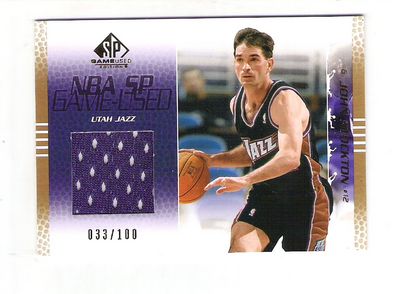 2003-04 SP Game Used Gold #88 John Stockton JSY