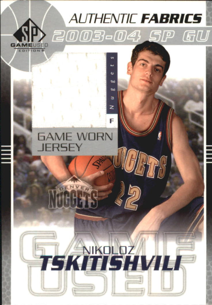 2003-04 SP Game Used Authentic Fabrics #NTJ Nikoloz Tskitishvilli