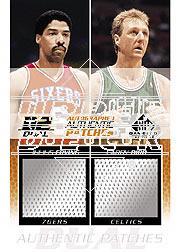 2003-04 SP Game Used Authentic Fabrics Dual Autographs #45 Julius Erving/15/Larry Bird