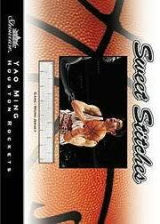 2003-04 Fleer Showcase Sweet Stitch Game-Used #1 Yao Ming