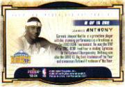 2003-04 Hoops Hot Prospects Cream of the Crop #8 Carmelo Anthony back image