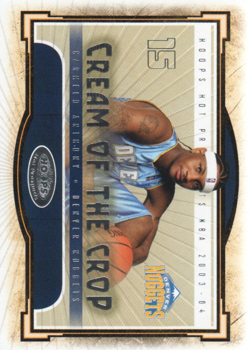 2003-04 Hoops Hot Prospects Cream of the Crop #8 Carmelo Anthony