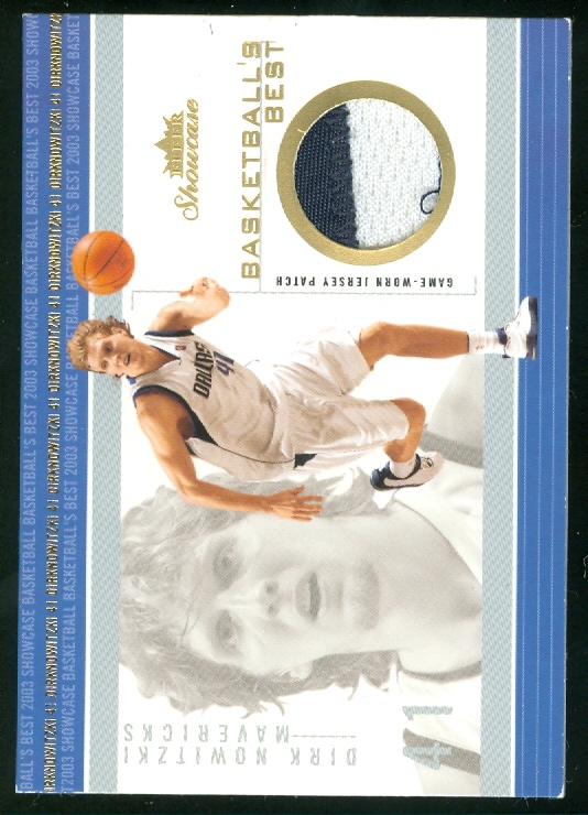 2003-04 Fleer Showcase Basketball's Best Memorabilia Gold #17 Dirk Nowitzki